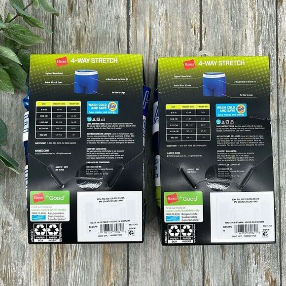 Boys' Hanes X-Temp Stretch Active Underwear Boxer Briefs 2, 6-Packs Size M - Picture 2 of 5